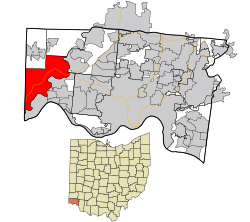 Hamilton County Ohio Incorporated and Unincorporated areas Whitewater township highlighted